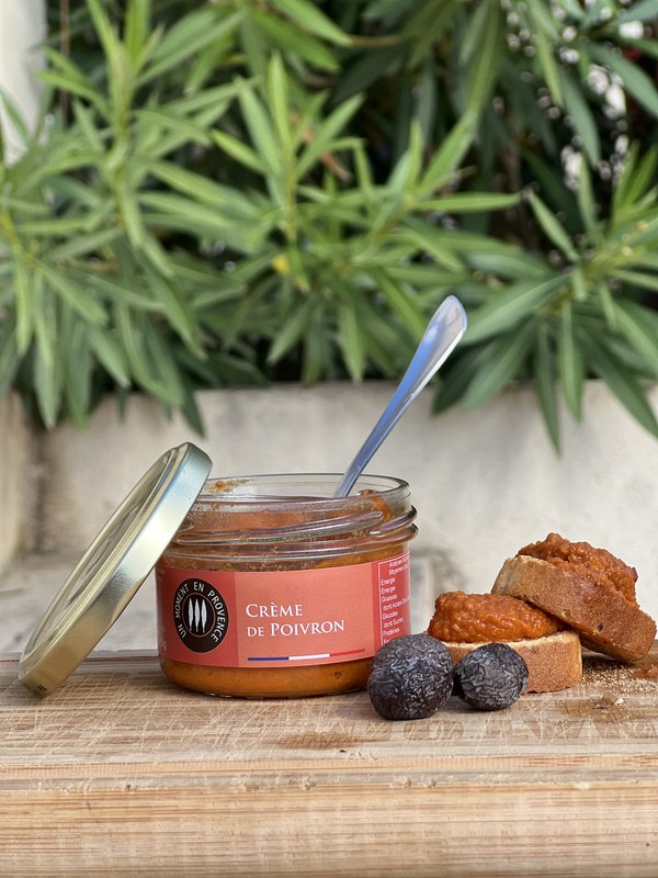 Pepercrème met groene olijven uit Frankrijk: frisheid en lichtheid in 90 g 🌶️✨