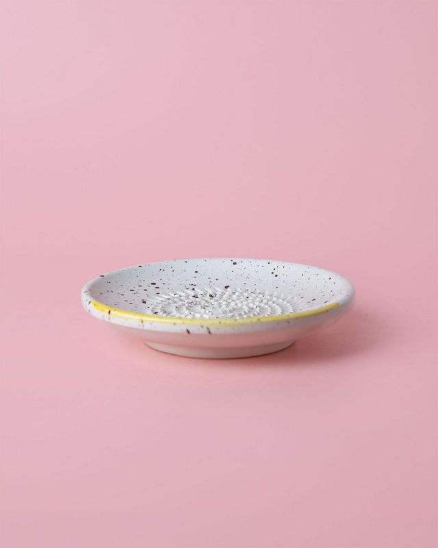 Ceramic Plate SMALL Food Grater / Cinnamon