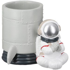 Pennenhouder Astronaut Marty grijs, wit H. 9,5 cm, VE 3