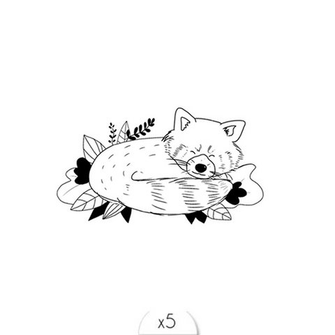 Tymczasowy tatuaż: czerwona panda