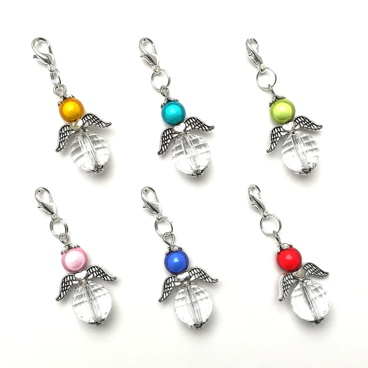 Keychain Guardian Angel "Clarissa", set de la série 6, de couleur argentée