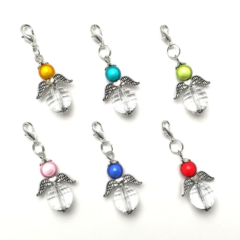 Keychain Guardian Angel "Clarissa", set de la série 6, de couleur argentée
