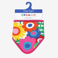 Organic cotton baby cloth with flower power print