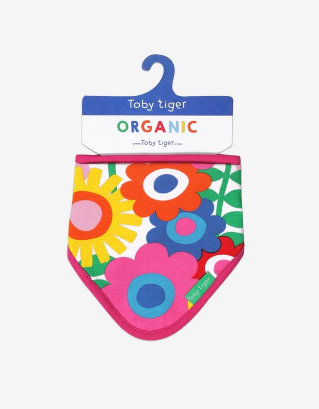 Panno per bambini in cotone biologico con stampa a fiori