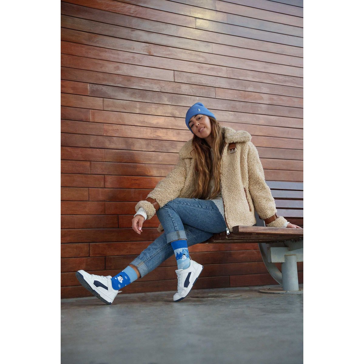 Snowman socks | Winter socks - casual mismatched socks