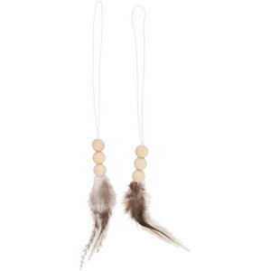 Feathers Galini for hanging, 2 colors, H15cm, with 3 H