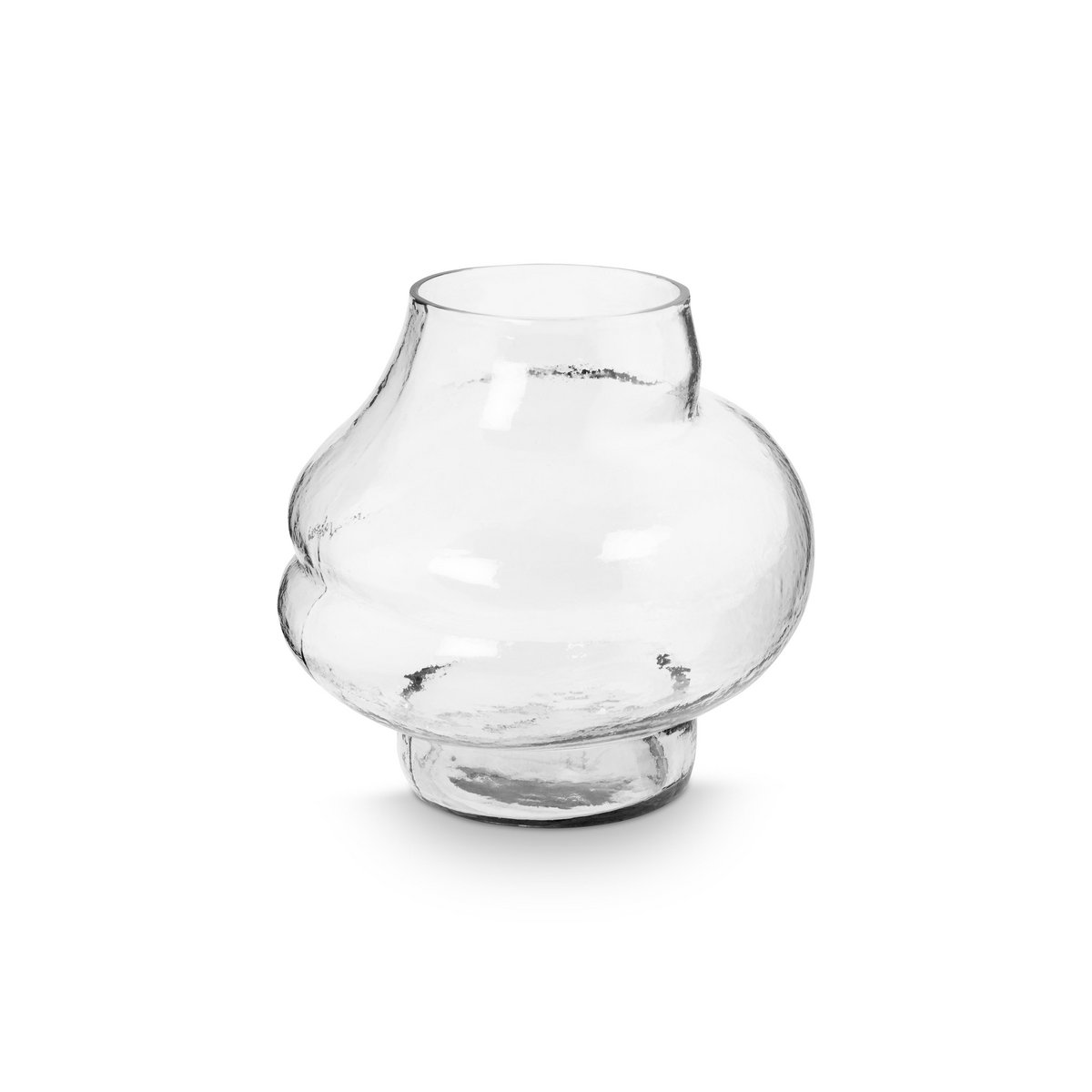Vase Glass Clear Bubble 27x25cm