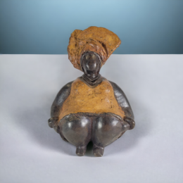 Scultura in bronzo "Bobaraba Henriette" di Hamidou Ouedraogo | 11 cm 500 g | unico
