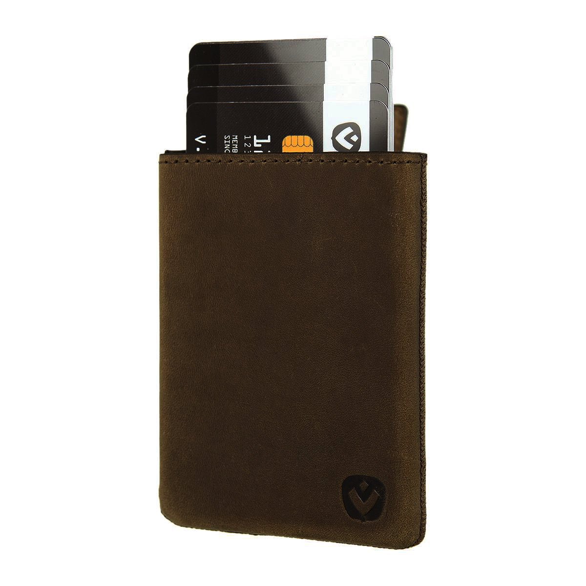 Kartenetui Pocket Luxe Vintage Braun