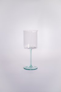 Rood wijnglas via groen, 6 pc's.