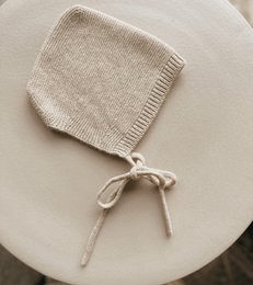 Merino Baby Bonnet Sand