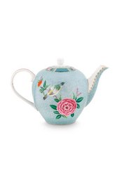 Tea Pot Large Blushing Birds Blue 1.6ltr