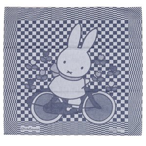 Theedoek Dick Bruna | nijntje op fiets