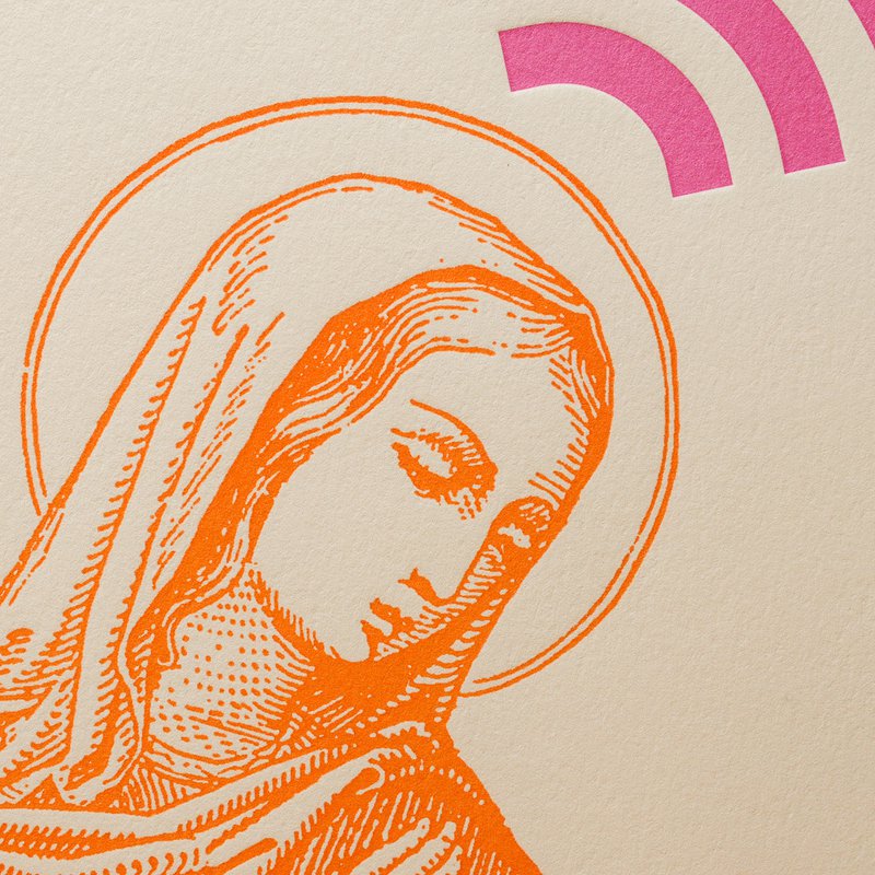 Poster A4 Letterpress Holy Wifi