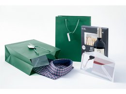 Cadeautas Sigel groot, opaal groen, matte lak, cadeaukaartje, papier, 157 g,