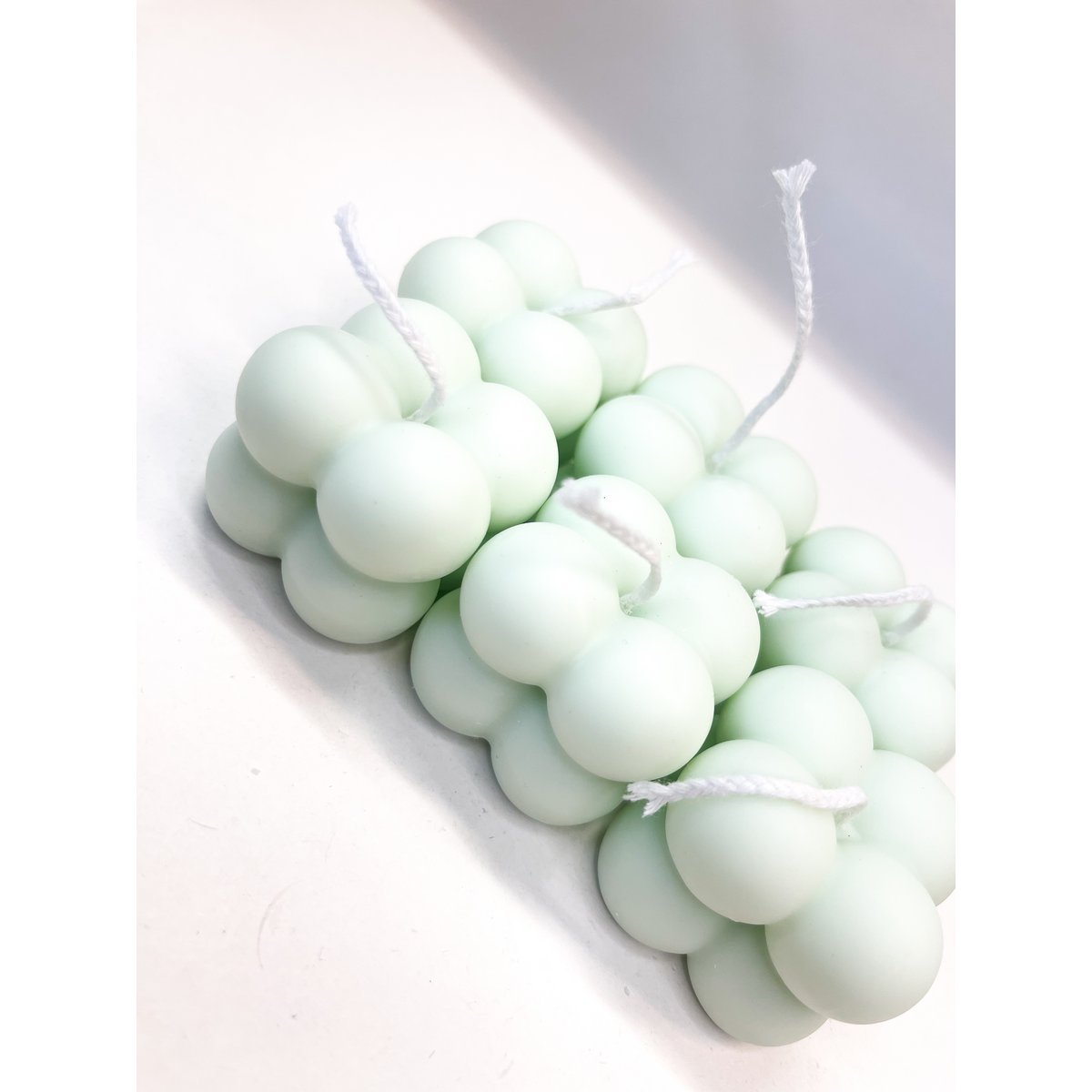 Bubble Candle Sage Green (lille) - Lille Lys Sage Green Bubble Candle