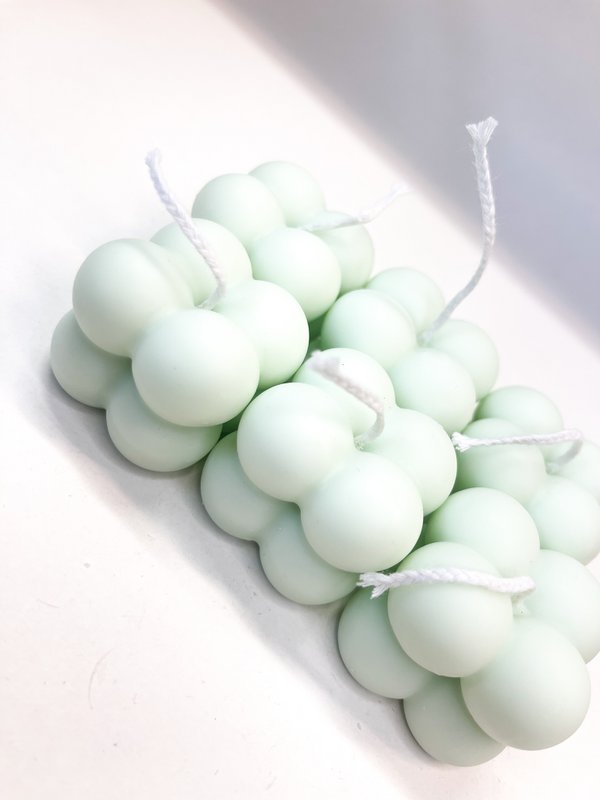 Bubble Candle Sage Green (lille) - Lille Lys Sage Green Bubble Candle