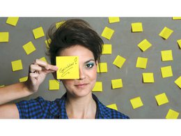Info notes 75x75mm fel geel 80 blad