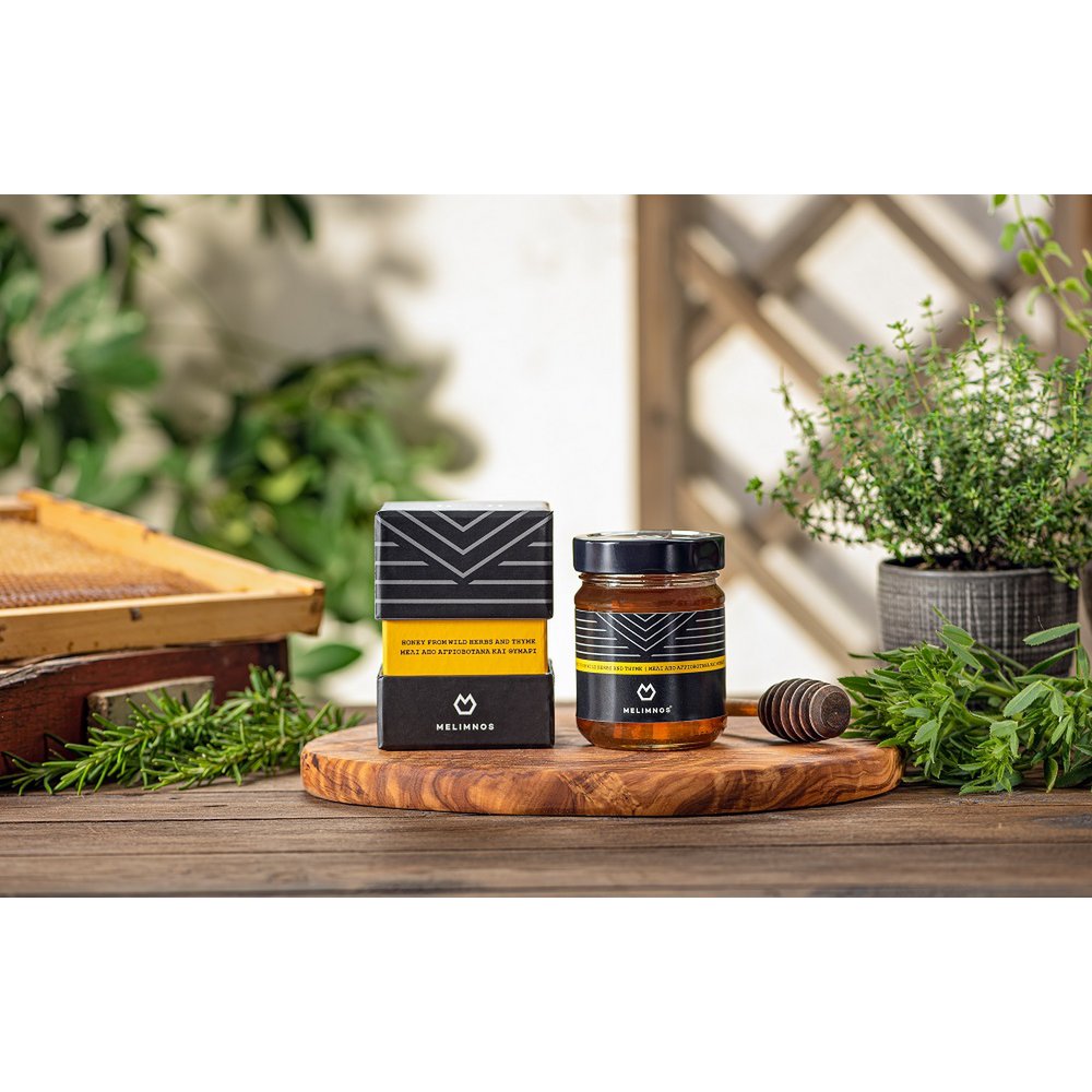 Griechischer Honig aus Wildkräutern & Thymian Luxuspackung, 250g