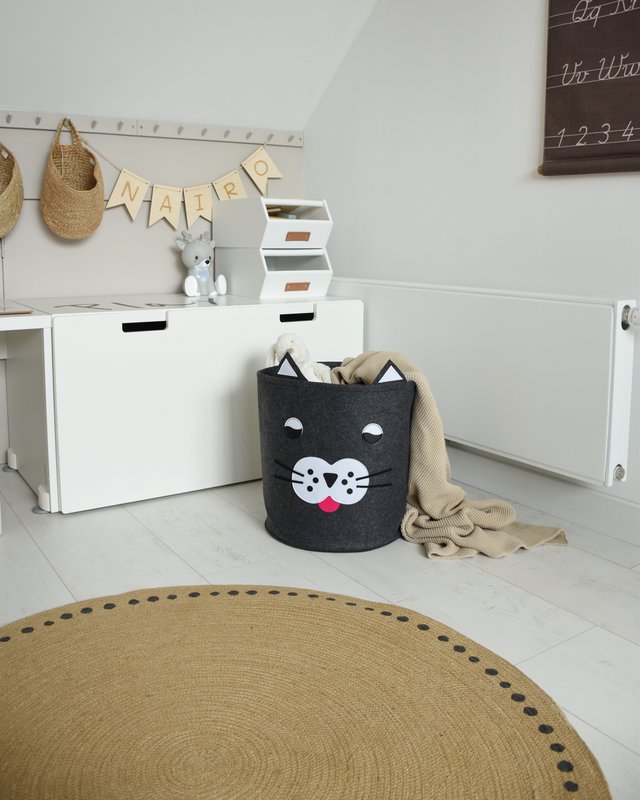 Storage Basket Children's Room - Cat
