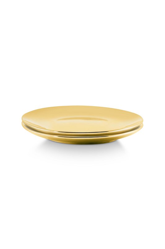 Set/2 Plates Gold 20cm
