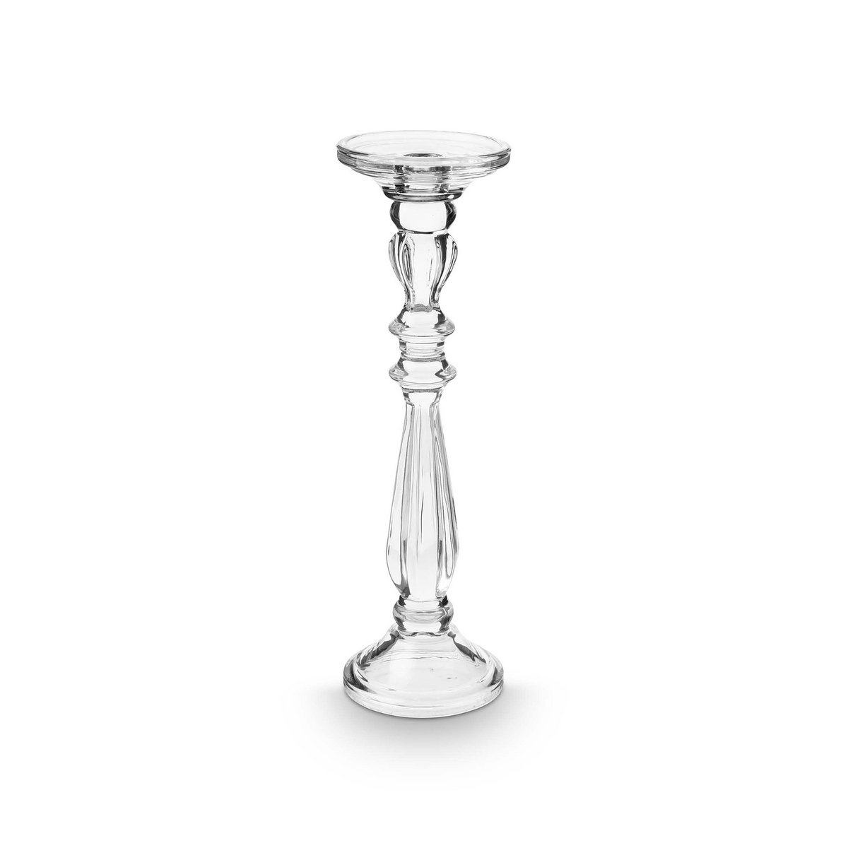 Candle Holder Glass Clear Large 10x34cm