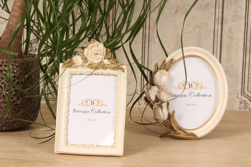 Fotoramme 13 x 18 cm - Creme - Resin a