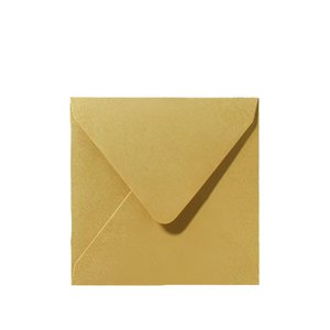 Metallic Hüllkurve Gold Square - 14x14 cm, 25 Stücke