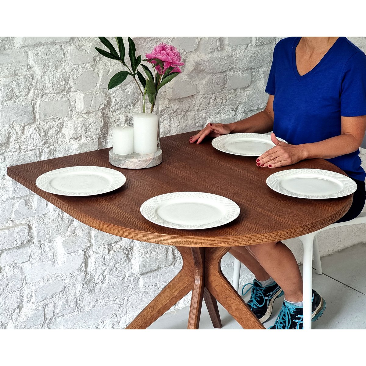 Halve racebaan eettafel voor 4 JUBI
