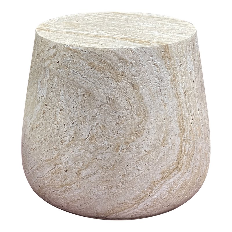 Bonn Sidebord - Natur, Fiberclay, ø47,5x41 cm