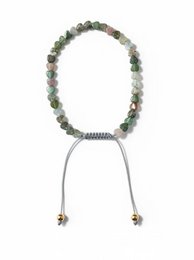 Women's bracelet Indian Agate 4 mm hearts