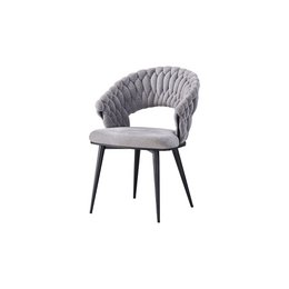 Sedia per sala da pranzo Wave Braided | Grigio