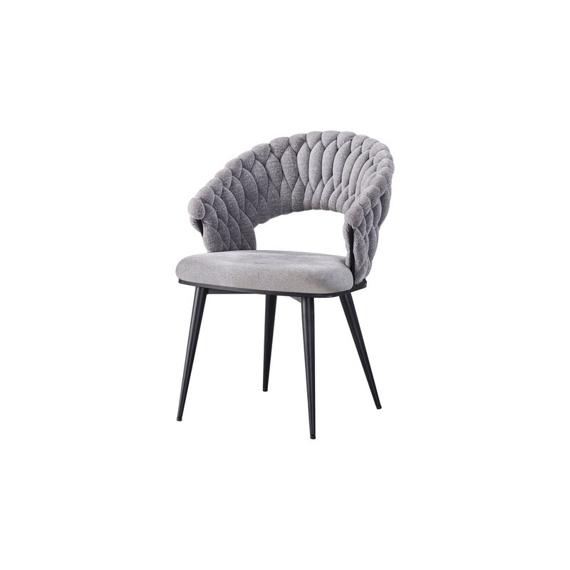 Chaise de salle à manger Wave Tressée | Gris