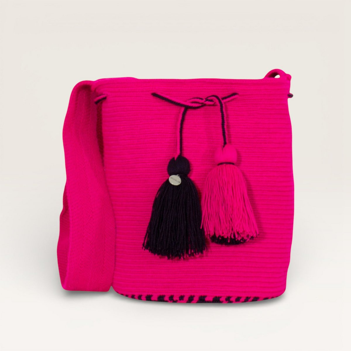 Borsa a tracolla solida L | Magenta