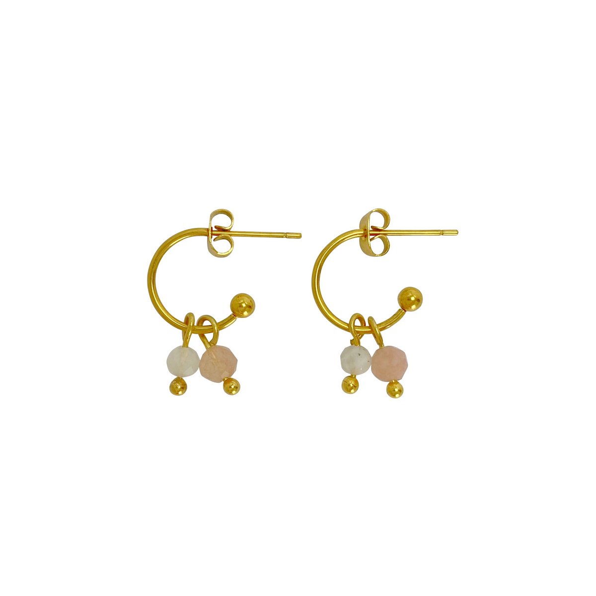 Pendientes Moonstone & Sunstone - Oro