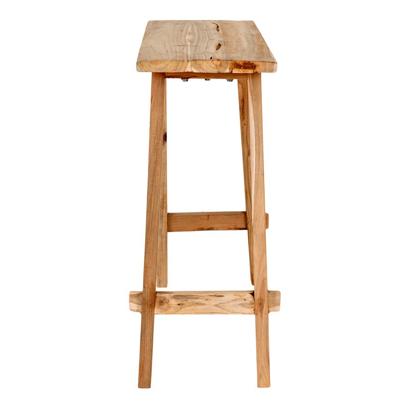 Mesa consola Girona - Madera de Teca, Natural - 90x30x80 cm