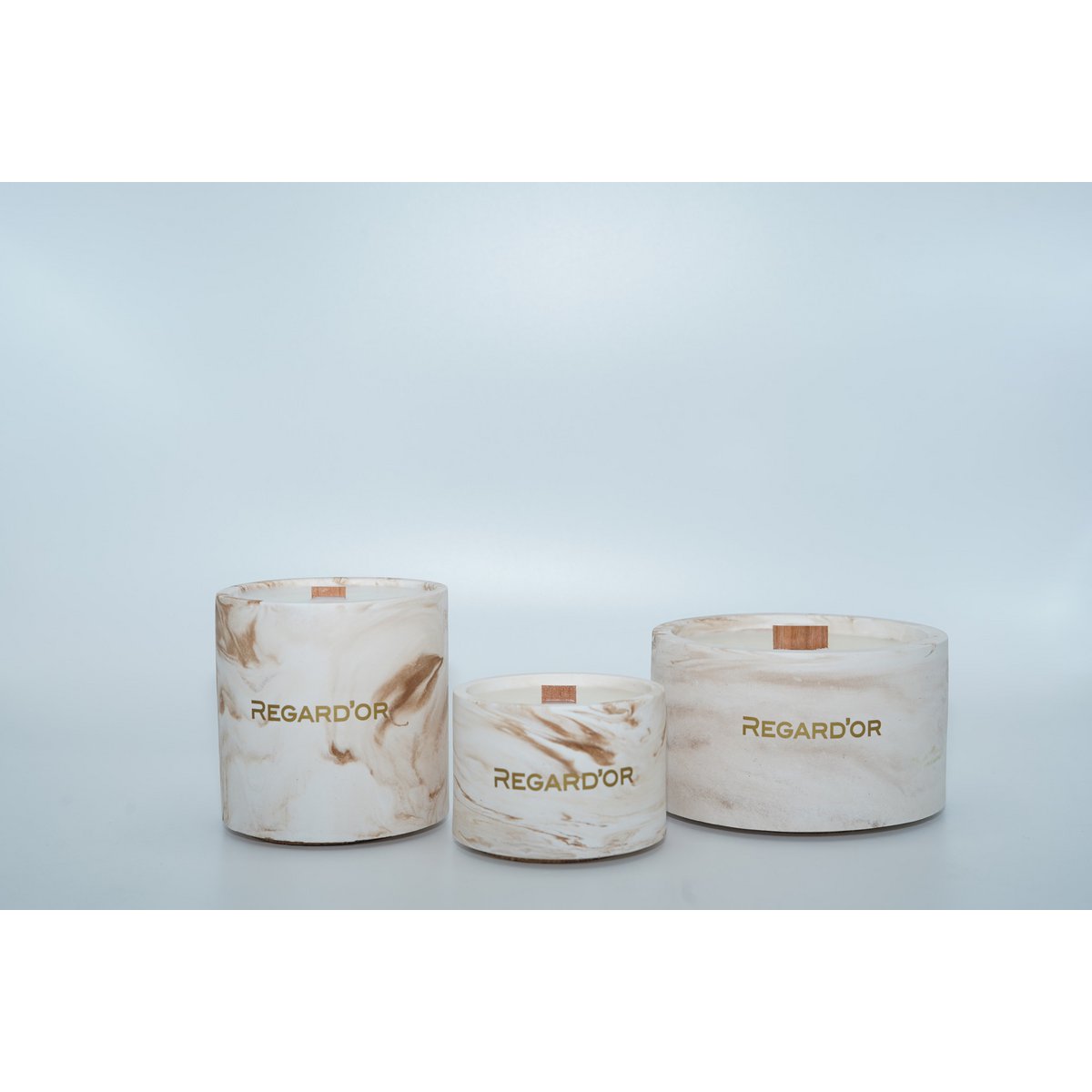 Handmade Marble-look Natural Candles - Large