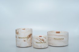 Handmade Marble-look Natural Candles - Large