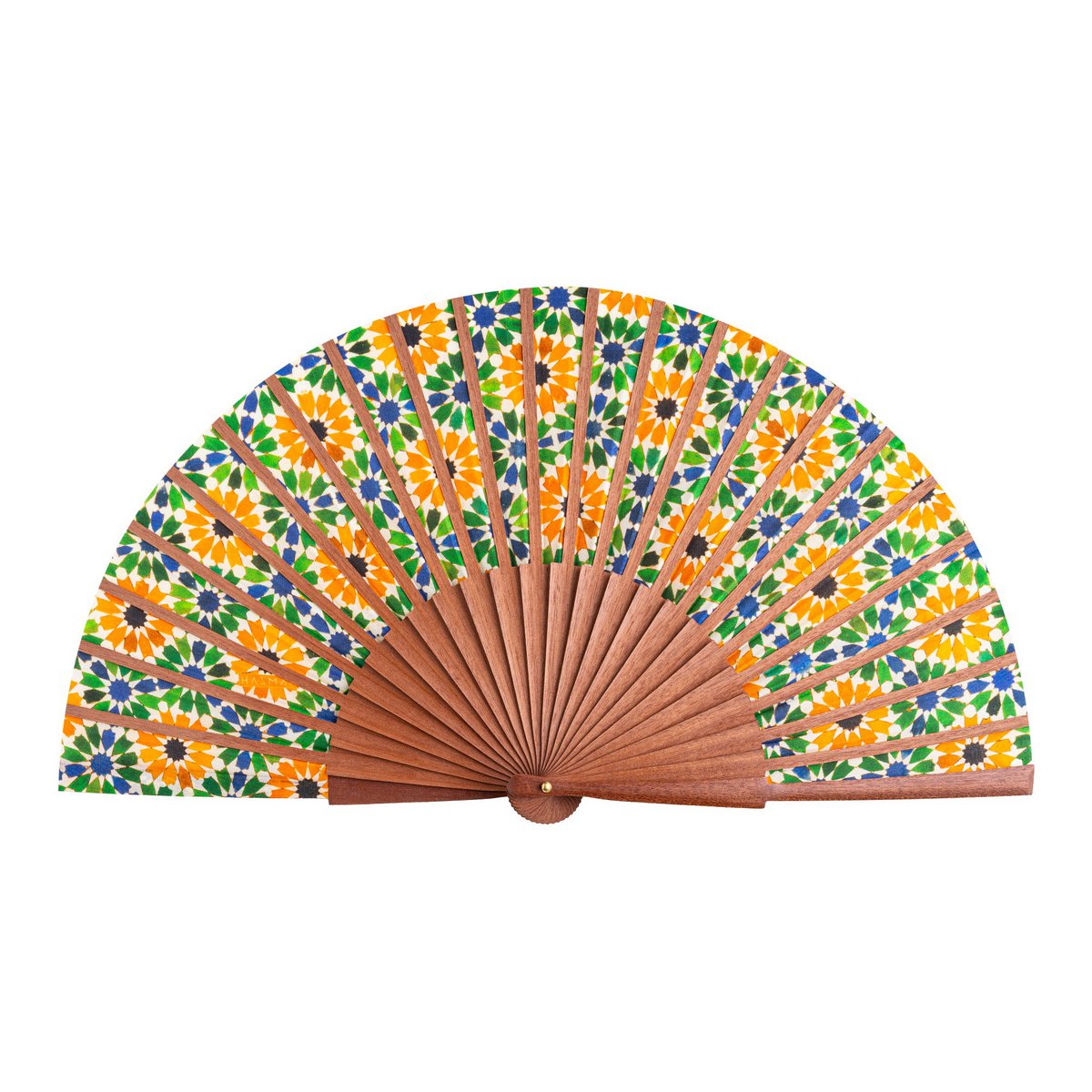 Fan de seda multicolor Nur