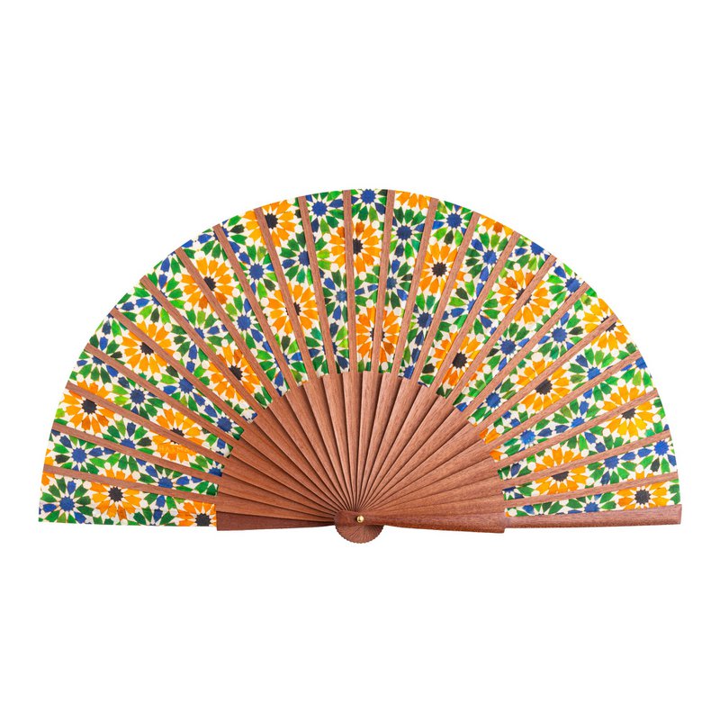 Fan de seda multicolor Nur