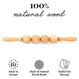 Ball Holz Cellulite Massage Roller Lymphdrainage Massagegerät Maderotherapie