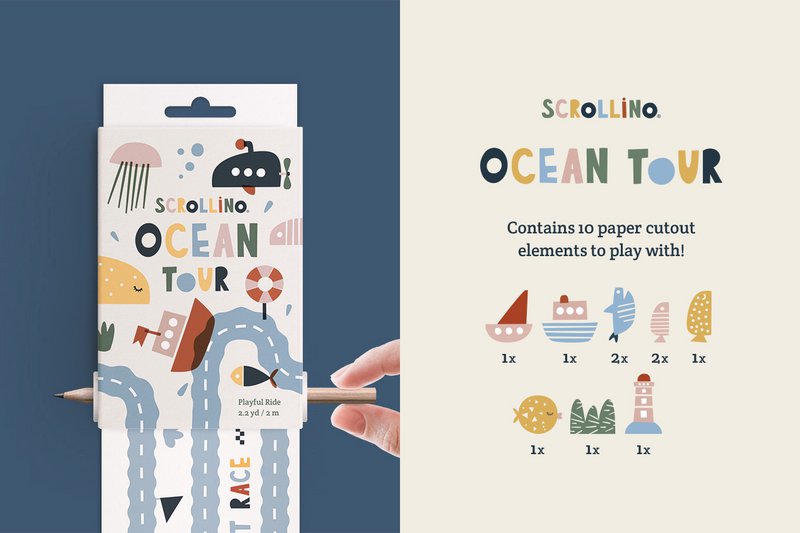 Playful Book for Kids - Scrollino OCEAN Tour
