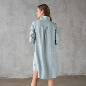 Linnen Jurk Terra Ice Blue Camilla