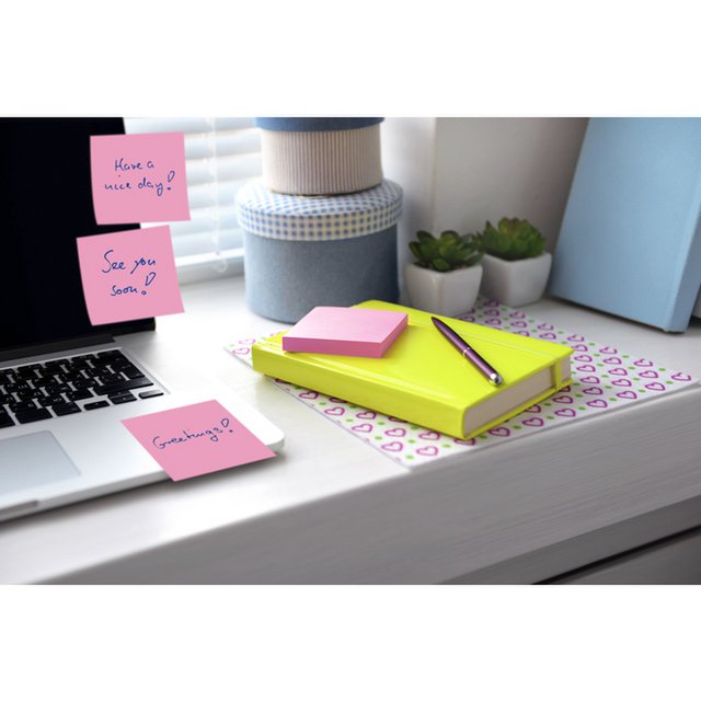 Info notes 75x75mm fel roze 80 blad