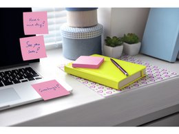 Info notes 75x75mm fel roze 80 blad