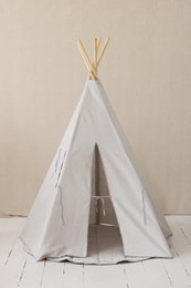 Tipi-Zelt aus Leinen „Pigeon Grey“
