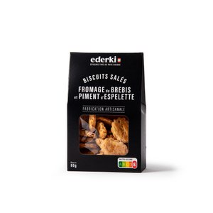 Salzgebäck mit Schafskäse und Espelette-Pfeffer 80g