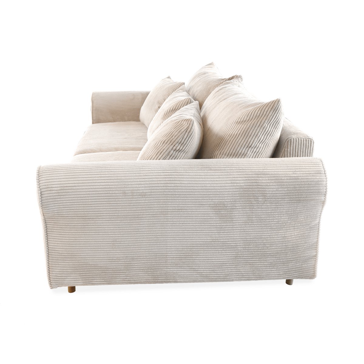 ASTRID 4-seater sofa/sofa bed Corduroy Cream removable & washable covers