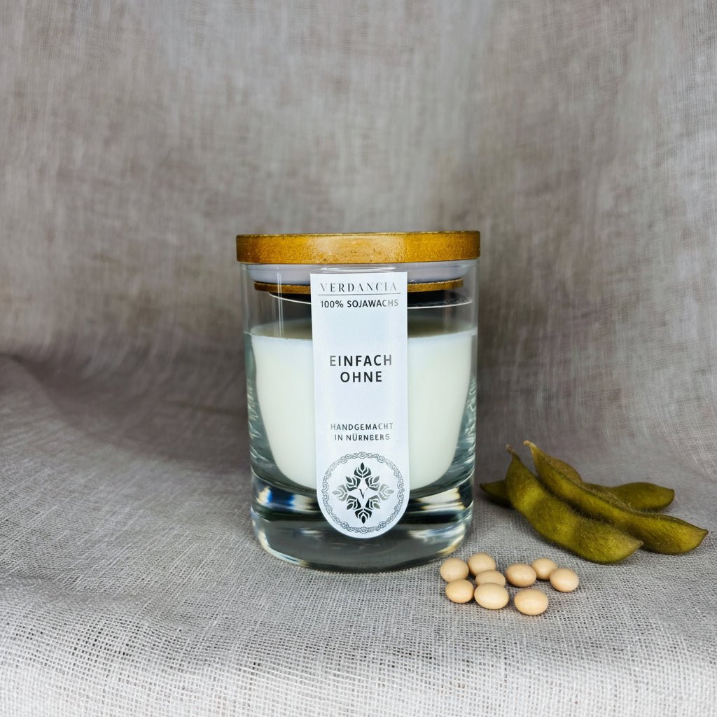 Simply Without | Soy wax candle – unscented – minimalist & natural