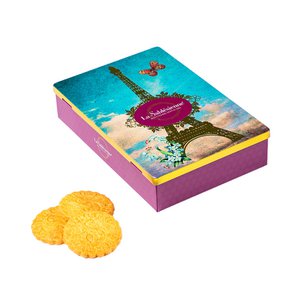 Reine Natur frischer reiner Butter Sabs Kekse - Metallbox "Paris Papillon" 150 g